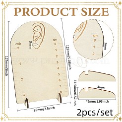 Деревянный дисплей серьги стенды&nbsp;EDIS-WH0016-064A