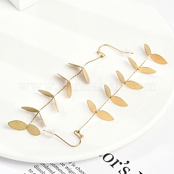 Серьги-гвоздики в форме листа из нержавеющей стали 304 для женщин&nbsp;EJEW-R008-02G