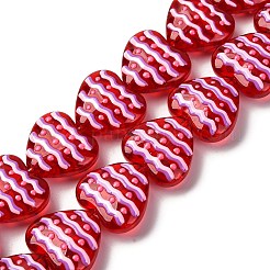 Стеклянные эмалевые бусины&nbsp;GLAA-Q125-01A-04