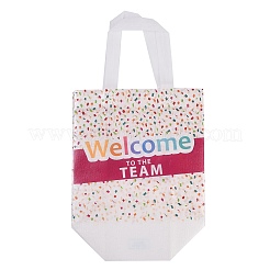 Печатные нетканые многоразовые складные подарочные пакеты для винных бутылок с ручкой&nbsp;LS-ABAG-C012-04C