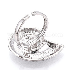 Латунные регулируемые открытые манжеты для женщин&nbsp;RJEW-N051-01A-P