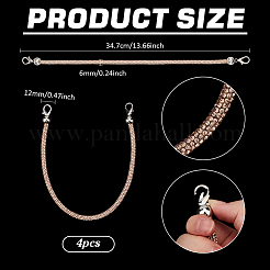 4 шт. ремешок для мобильного телефона со стразами из сплава&nbsp;AJEW-PH0007-74A