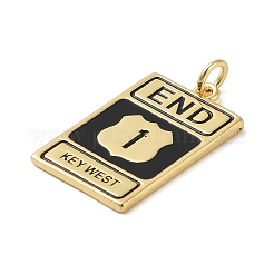 Подвески из латуни с эмалью в стойку&nbsp;KK-P261-05C-G