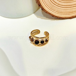 Натуральный тигровый глаз кольца палец&nbsp;WG00F31-03