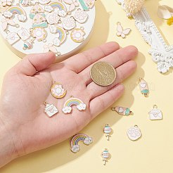 40шт 8 стиля подвески из сплава с эмалью&nbsp;ENAM-CJ0004-76