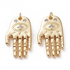 Латунные микропаве прозрачные подвески с фианитом&nbsp;KK-C100-13G