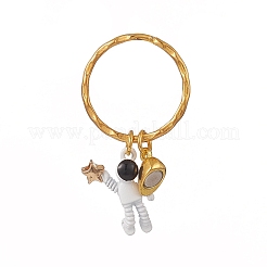 Брелок с подвеской в виде космонавта из окрашенного сплава для выпечки&nbsp;LS-KEYC-JKC00451
