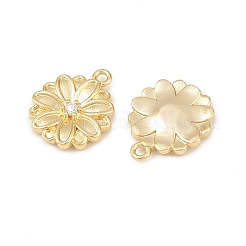 Латунные микропаве прозрачные кубические циркониевые подвески&nbsp;KK-G544-07G-02