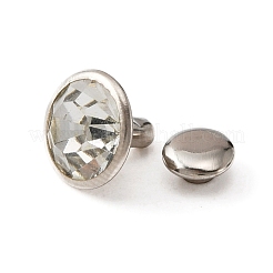Заклепки со стразами из цинкового сплава&nbsp;FIND-TAC0011-25P