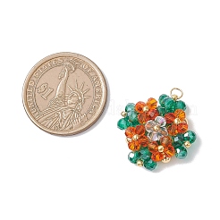 Подвески из стекла с имитацией австрийского хрусталя в форме биконуса&nbsp;PALLOY-MZ00945-03