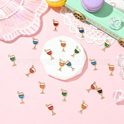 20шт 4 цвета сплава эмалевые подвески&nbsp;ENAM-YW0006-15