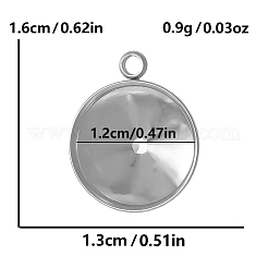Оправы для подвесок из нержавеющей стали 304 в виде кабошонов&nbsp;PW-WG002AB-04
