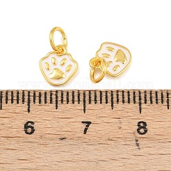 925 подвеска с белым отпечатком лапы из стерлингового серебра с эмалью&nbsp;STER-A049-05G