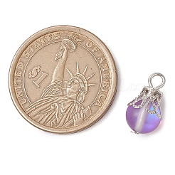 Круглые подвески из синтетического лунного камня&nbsp;PALLOY-JF03133-02