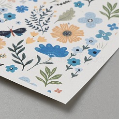 Цветочный узор полимерная глина бумага для переноса воды&nbsp;DIY-WH0568-73B