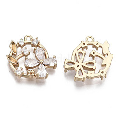 Латунные микро проложить кубического циркония подвески&nbsp;KK-R111-032