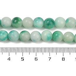 Окрашенные природные белый нефрит бисер пряди&nbsp;G-F591-26-8mm