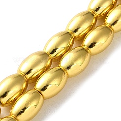 Гальванические нити из синтетических немагнитных гематитовых бусин&nbsp;G-Q1009-E01-8x12mm