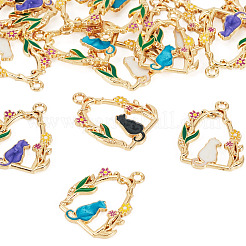 16шт 4 цвета сплава эмалевые подвески&nbsp;ENAM-TA0002-44