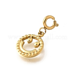 Подвесные украшения из нержавеющей стали 304 с улыбающимся лицом&nbsp;STAS-H202-33G