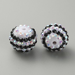 Полосатый узор из смоляных стразов RESI-WH0034-20B