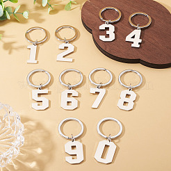 10 шт. 10 брелока из нержавеющей стали&nbsp;KEYC-TA0004-65