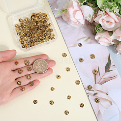 240 шт. 8 стиля тибетских сплавных бусин в форме цветка&nbsp;FIND-SP0001-64