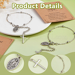 Сплав шарм браслеты&nbsp;BJEW-WH0014-108P