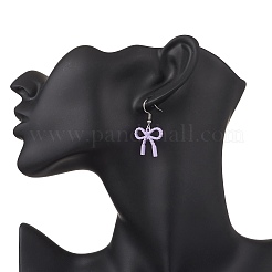 5 пара серег-бантов из нержавеющей стали 304 и сплава с напылением&nbsp;EJEW-JE06639