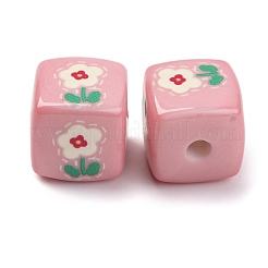 Печатные непрозрачные акриловые бусины&nbsp;SACR-A009-01C