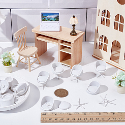 АБС-пластиковый стул микроландшафт кукольный домик аксессуары&nbsp;LS-DJEW-WH0039-127