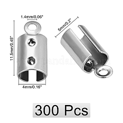 300 шт. наконечники для шнура из нержавеющей стали 304&nbsp;STAS-DC0004-45
