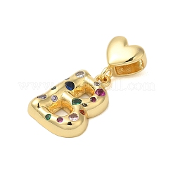 Покрытие стойки латунь микро паве прозрачные перданты из кубического циркония&nbsp;KK-C067-12G-B