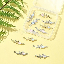 12 шт. 6-цветные подвески-бабочки из сплава и стекла&nbsp;FIND-FS0004-08