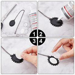 Шапочка из сплава с полями и цепочками с кисточками&nbsp;DIY-SC0020-64