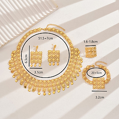 Комплекты из полых браслетов и серег с клевером для женщин&nbsp;FP2832