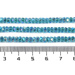 Стеклянные бусины с гальваническим покрытием &nbsp;X-GLAA-Q105-03G