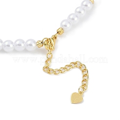 Круглые бусины из искусственного жемчуга ABS NJEW-P317-14G