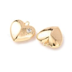 Латунные микропаве прозрачные подвески с фианитом&nbsp;KK-Z142-03G