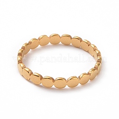 Женское овальное кольцо с ионным покрытием (IP) из нержавеющей стали 201&nbsp;RJEW-J051-23G