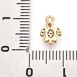 Латунные микропаве прозрачные подвески с фианитом&nbsp;KK-T075-51G