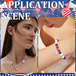 Непрозрачные акриловые бусины на тему дня независимости&nbsp;MACR-SP0001-31B