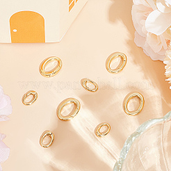 8 шт. 2 стиля стойки с покрытием из латуни пружинные затворные кольца&nbsp;KK-BBC0014-15