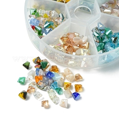 6 цветные гальванические стеклянные бусины&nbsp;EGLA-FS0001-43