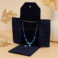 Бархатные мешочки для хранения украшений с откидной крышкой&nbsp;AJEW-WH0609-435A