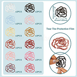 24 шт. 12-х цветные акриловые подвески для бокалов для вина&nbsp;AJEW-TA0002-83