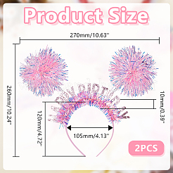 Пластиковые ленты для волос&nbsp;OHAR-WH0042-02A