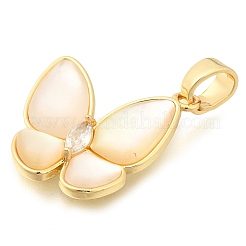 Латунные микро проложить кубического циркония подвески&nbsp;KK-S049-10G