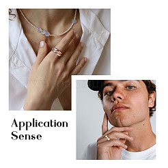 6 шт. 6 размера 201 нержавеющая сталь рифленые кольца для пальцев&nbsp;FIND-YS0001-11