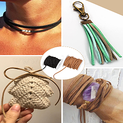 36м плоские шнуры из искусственной замши 2 цветов&nbsp;LW-LP0001-15